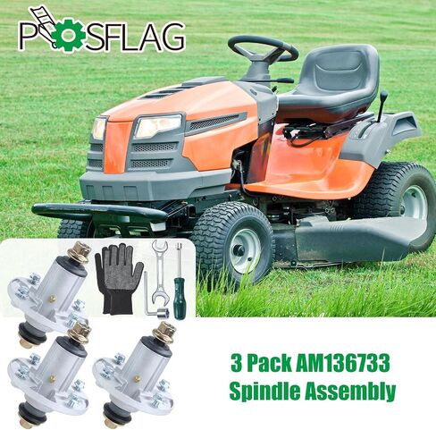 3 Pack AM143469 Spindle Assembly Pre-Greased Replaces John Deere AM136733 Spindle, Spindle AM136733, John Deere Parts AM143469, AM134292 AM137097 for John Deere Z225 X300 Z245 X304 Tractors in Kuwait