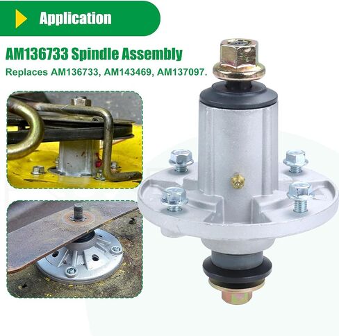 3 Pack AM143469 Spindle Assembly Pre-Greased Replaces John Deere AM136733 Spindle, Spindle AM136733, John Deere Parts AM143469, AM134292 AM137097 for John Deere Z225 X300 Z245 X304 Tractors in Kuwait
