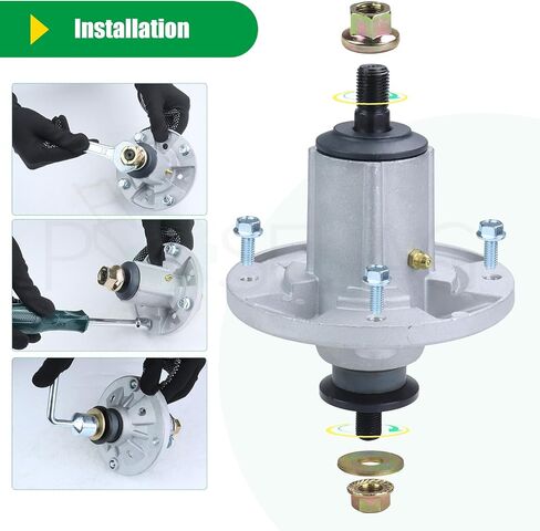 3 Pack AM143469 Spindle Assembly Pre-Greased Replaces John Deere AM136733 Spindle, Spindle AM136733, John Deere Parts AM143469, AM134292 AM137097 for John Deere Z225 X300 Z245 X304 Tractors in Kuwait