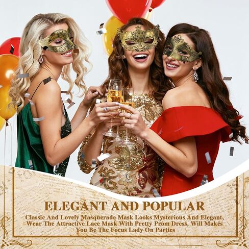 Jenaai 50 Pcs Couple Masquerade Mask Venetian Mardi Gras Halloween Carnival Mask for Women and Men Costume Ball Party in Kuwait
