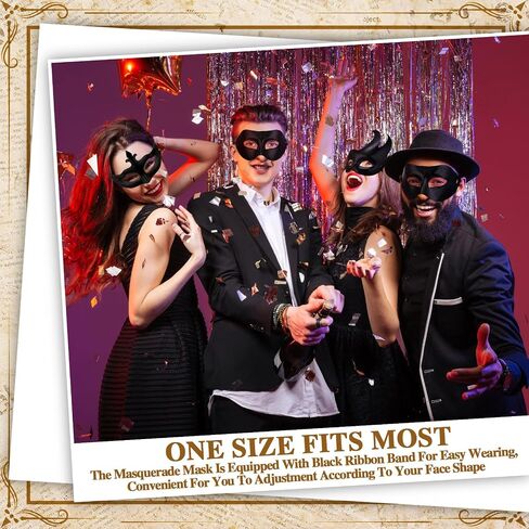 Jenaai 50 Pcs Couple Masquerade Mask Venetian Mardi Gras Halloween Carnival Mask for Women and Men Costume Ball Party in Kuwait