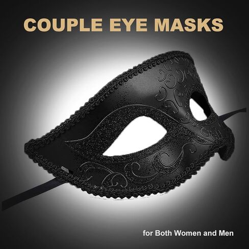 Masquerade Mask for Women Men Shiny Venetian Halloween Masks for Party Prom Ball Costume Mask in Kuwait