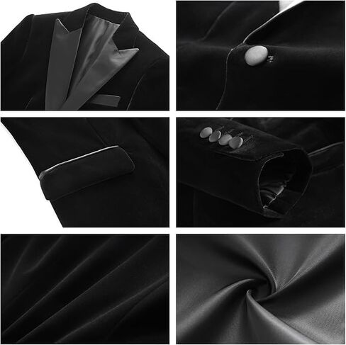 Boys Velvet Suits 2 Pieces Tuxedo Kids Blazer Jacket Pants Formal Ring Bearer Outfit for Wedding Party Prom in Kuwait