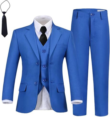 Wehilion Boys Suit Slim Fit Suit Suito Suito Suit for Kids Toddler Boys Teen Teen Wedding Ring Assits Dress Fress in Kuwait