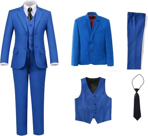 Wehilion Boys Suit Slim Fit Suit Suito Suito Suit for Kids Toddler Boys Teen Teen Wedding Ring Assits Dress Fress in Kuwait