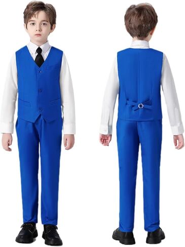 Wehilion Boys Suit Slim Fit Suit Suito Suito Suit for Kids Toddler Boys Teen Teen Wedding Ring Assits Dress Fress in Kuwait
