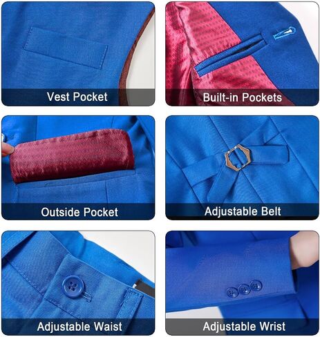 Wehilion Boys Suit Slim Fit Suit Suito Suito Suit for Kids Toddler Boys Teen Teen Wedding Ring Assits Dress Fress in Kuwait