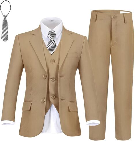 Wehilion Boys Suit Slim Fit Suit Suito Suito Suit for Kids Toddler Boys Teen Teen Wedding Ring Assits Dress Fress in Kuwait