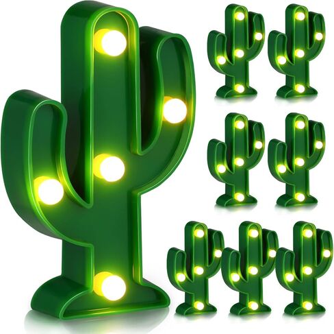 Kathfly 8 أجهزة كمبيوتر LED LEG LIGHT LIGHT CACTUS NIGHT TABLE LAMP صبار الصبار ديكورات صغيرة مصباح مصباح LED LED لغرفة نوم Garden Home Cinco de Mayo Mexican Party Decor Gift (2.76 × 4.72 × 0.98 بوصة) in Kuwait