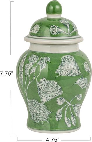 Creative Co-Op Decorative Ceramic Ginger Jar with Domed Lid, Light Blue in Kuwait