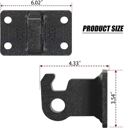 Bestzheyu 2PCS Front Tow Hook Hook Bracket مع استبدال Shackle Ring 3/4 "لعام 2010 2011 2012 2013 2014 2015 2017 2018 2018 2019 2020 RAM 2500/3500/4500 in Kuwait