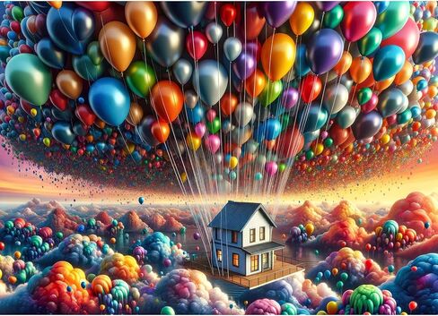 Jigsaw Puzzles for Adults 1000 Pieces, Interlock Perfectly Letter on Back No Dust, Home Decor Birthday Party Gift Toy for Men Women Elders Seniors, 1:1 Poster(Charming Streets Scene) in Kuwait