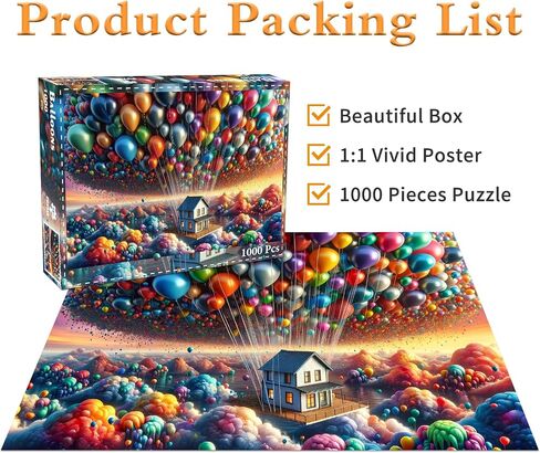 Jigsaw Puzzles for Adults 1000 Pieces, Interlock Perfectly Letter on Back No Dust, Home Decor Birthday Party Gift Toy for Men Women Elders Seniors, 1:1 Poster(Charming Streets Scene) in Kuwait