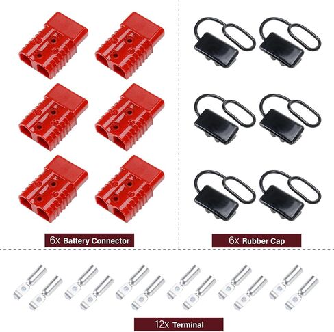 Wire Connector 6 Packs, 175A Battery Quick Connect/Disconnect Connector, 1/0 AWG Wire Harness Plug Kit, Cable Plug Connector Kit for Recovery Winch or Trailer in Saudi Arabia