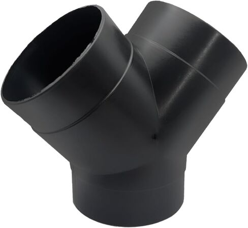 Car Heater Warm Straight 3 Way Air Ducting Pipe 75mm Y Shape Outlet Connector 3 inch Duct Joiner Connector Pipe Black Plastic in Kuwait