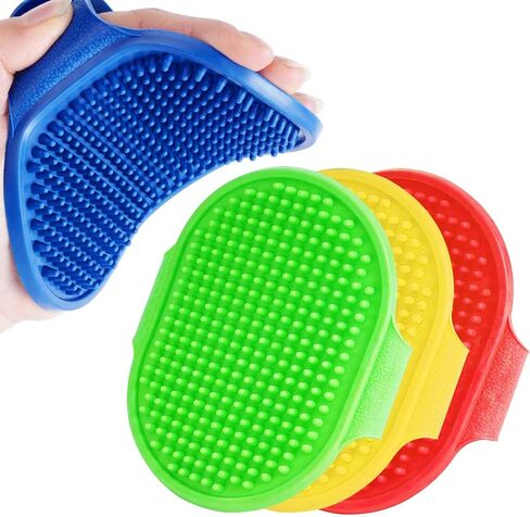 2 Pack Dog Grooming Brush, Premium Soft Silicone Pet Bath Brushes with Adjustable Handle, Shampoo Soothing Comb for Wet Dry Long Short Haired Dogs & Cats Massaging, Deshedding in Saudi Arabia