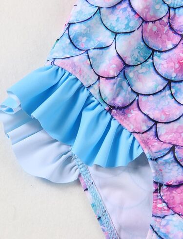 Girls Swimsuit 3 Piece Long Sleeve Rash Guard Set Tankini Bathing Suit UPF 50+ Sun Protection Summer Swimwear 3-10T in Saudi Arabia