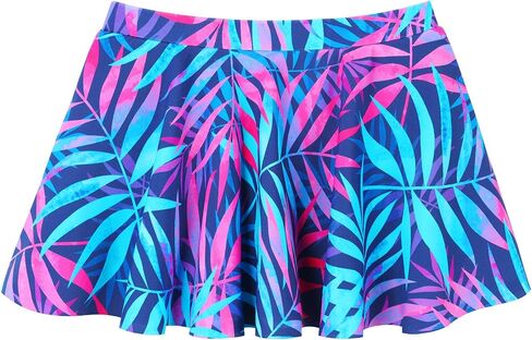 Girls Rash Guard Swimsuits Set 2 Pcs Bathing Suit UPF50+ Short Sleeve Kids Beach Swimming Skirts with Shorts Swimwear 3-14Y in Saudi Arabia