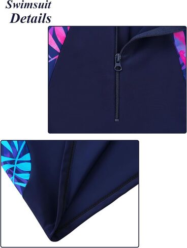 Girls Rash Guard Swimsuits Set 2 Pcs Bathing Suit UPF50+ Short Sleeve Kids Beach Swimming Skirts with Shorts Swimwear 3-14Y in Saudi Arabia