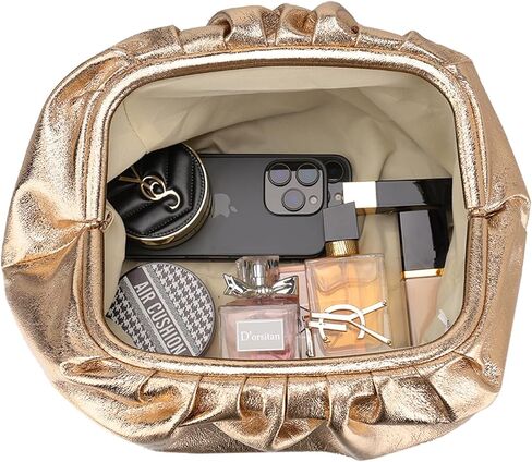 PHILOMENA Dressy Vegan Leather Clutch Purse for Women, Soft Pleated PU Evening Purse for Weddings, Proms in Kuwait