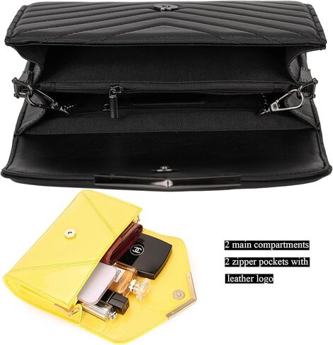 Dexmay Women Clutch المحافظ أزياء الأزياء النباتية النباتية المظروف المسائي الأكياس الكبرى مع حزام الكتف سلسلة in Kuwait