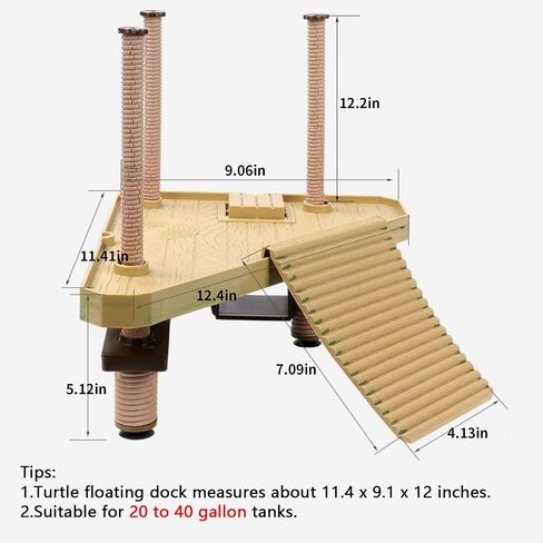 Tfwadmx Turtle Basking Platform Floating Turtles Pier Terrapin Dock Aquarium Float Decoration Bask Terrace Climb for Tortoise, Newts, Crabs and Salamanders in Saudi Arabia