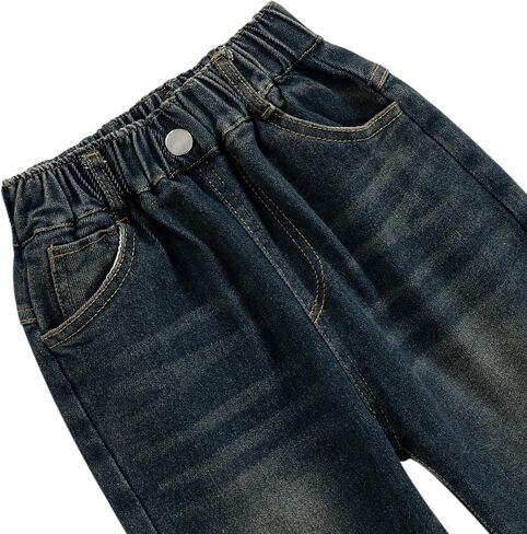 Girls Flare Leg Bell Bottom Jeans Kids Vintage Slim Fit Stretchy Bootcut Denim Pants in Kuwait