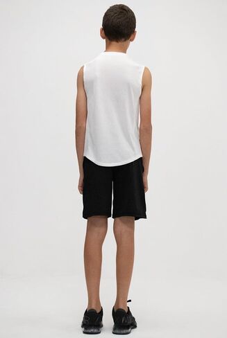 KISTA 3 Pack Kid's & Boys Sleeveless Workout Shirts, Dry Fit Running Mesh Cutoff Shirts, Athletic Training Tank Tops in Kuwait