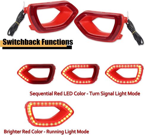 GTINTHEBOX for 2015 2016 2017 2018 2019 2020 2021 Dodge Charger SRT Scat Pack Pig Nose Grille Lights Smoked Switchback LED White DRL Amber Sequential Turn Signal Lamp in Kuwait