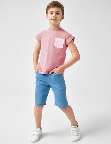 Jimonda Boys Tank Top Sleeveless Girls Workout Pocket T-Shirt Flying Sleeve Toddler Athletic Tees for Kids 2-7 Years in Saudi Arabia
