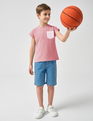 Jimonda Boys Tank Top Sleeveless Girls Workout Pocket T-Shirt Flying Sleeve Toddler Athletic Tees for Kids 2-7 Years in Saudi Arabia