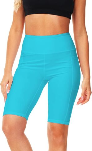 AOBUTE Womens 9"/10"/11" Long Swim Board Shorts High Waisted UPF 50+ Biker Shorts with Pockets in Kuwait