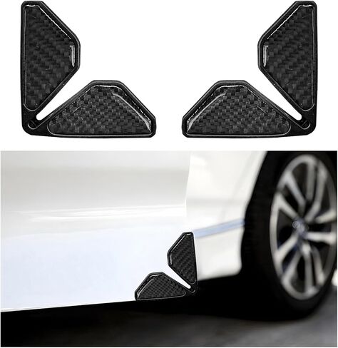 2 PCS Car Door Corner Protector Edge Guards, Real Carbon Fiber Anti-Collision Car Door Edge Protector, Self-Adhesive Decorative Auto Corner Protect, Vehicle Exterior Accessories (Black Sport) in Kuwait