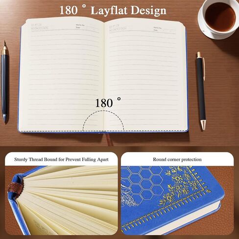 Bee Gifts Bee Faux Leather Vintage Journal Notebook Honey Bee Gifts,Hardcover Notebook for Women Men,Bee Lover Gifts,200 Pages 100 Gsm Journal Notebook with Pen,1 Pack Black A5 (Bee Black) in Kuwait