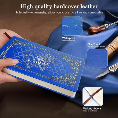 Bee Gifts Bee Faux Leather Vintage Journal Notebook Honey Bee Gifts,Hardcover Notebook for Women Men,Bee Lover Gifts,200 Pages 100 Gsm Journal Notebook with Pen,1 Pack Black A5 (Bee Black) in Kuwait