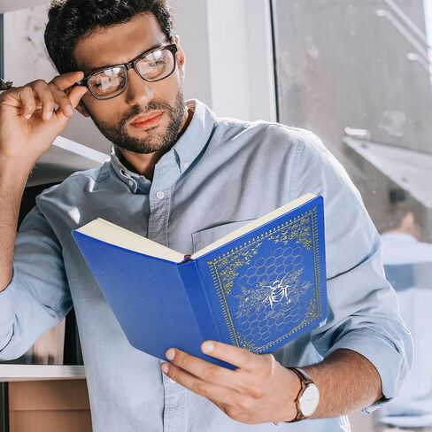 Bee Gifts Bee Faux Leather Vintage Journal Notebook Honey Bee Gifts,Hardcover Notebook for Women Men,Bee Lover Gifts,200 Pages 100 Gsm Journal Notebook with Pen,1 Pack Black A5 (Bee Black) in Kuwait