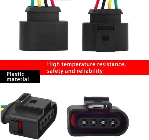 2 PCS CAR CAR IGNITION COOL COLLECTION TRIP WIRINGER WIRINGERS PIGALLING ، Automotive Ignition Coil Coil Tharness Part Part OEM: 1J0973724 ، متوافق مع طرز Audi VW محددة (أسود) in Saudi Arabia