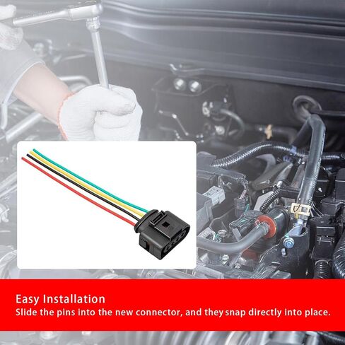 2 PCS CAR CAR IGNITION COOL COLLECTION TRIP WIRINGER WIRINGERS PIGALLING ، Automotive Ignition Coil Coil Tharness Part Part OEM: 1J0973724 ، متوافق مع طرز Audi VW محددة (أسود) in Saudi Arabia