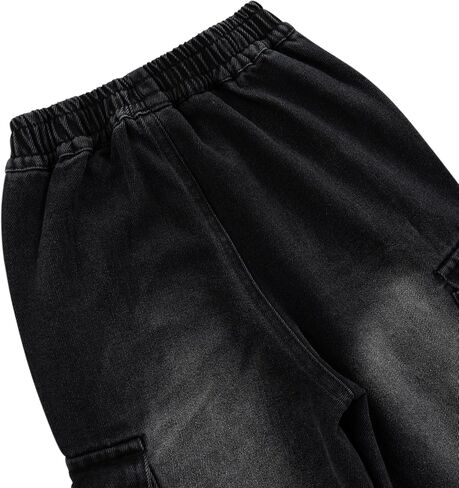 Girls Cargo Wide Leg Jeans Y2K Kids Loose Fit Boyfriend Denim Baggy Pants with Multi Pockets, 5-15Yrs in Saudi Arabia