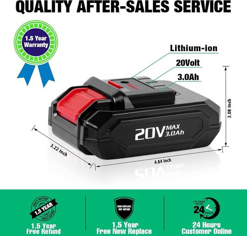 DSANKE 2Pack 20V 6.0Ah Lithium-Ion Battery Replace for KIMO 20V Battery, Compatible with KIMO 20V Drill Driver, Leaf Blower, Angle Grinder, Reciprocating Saw, Oscillating Tool, Brad Nailer,Fast Charge in Saudi Arabia