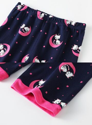 Girls Cotton Pajamas Short Sleeve Pjs Toddler Summer Sleepwear Sets in Kuwait