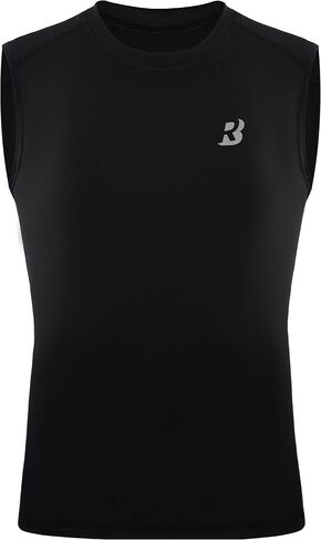 Roadbox Boys Sleeveless Compression Shirts, Youth Quick-Dry Undershirt, Athletic Tank Tops for Basketball Sports in Kuwait