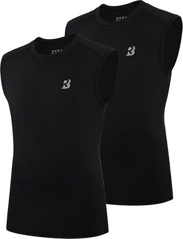 Roadbox Boys Sleeveless Compression Shirts, Youth Quick-Dry Undershirt, Athletic Tank Tops for Basketball Sports in Kuwait