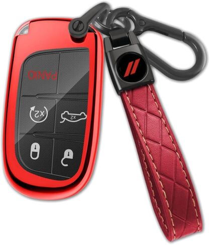 Compatible with Dodge Key Fob Cover with Keychain Soft TPU Protection Key Case for Dodge RAM Durango Challenger Key in Kuwait