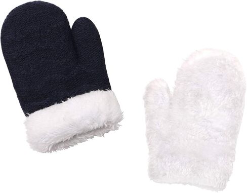 jerague Hats and Gloves Set for Kids Toddler Baby Girls Boys Warm Earflap Beanie Fleece Hats Mittens in Kuwait