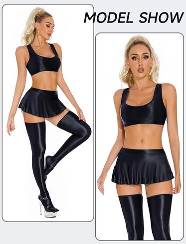 Seaur Women Women Wame Prat Gramy Pra Seamless Smooth Racerback Crop Tank Top Sexy Shimmery Bra for Party Club تمرين in Kuwait
