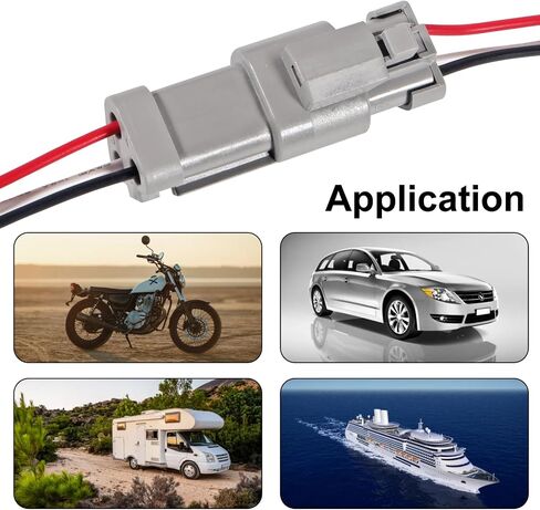 Deutsch Connector Kit 2 Pin,10PCS Waterproof Electrical Connector 18 AWG Male and Female, Automotive DT Connectors for Car Truck Boat in Saudi Arabia