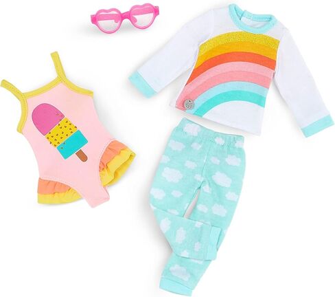 الفتيات اللامعات - دمية أستريد 14 بوصة قابلة لاتخاذ الوضعيات - شعر أحمر وعيون عسلي - ملابس تخييم وقبعة مطابقة وأحذية لامعة - ألعاب وملابس وإكسسوارات للأطفال من عمر 3 سنوات فما فوق in Kuwait