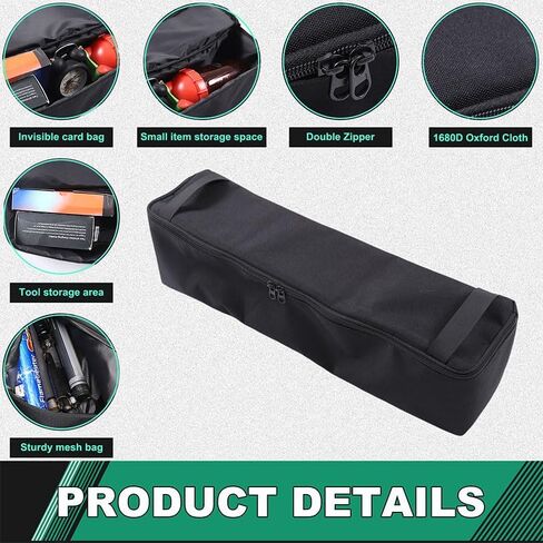 SUV Under Seat Storage Box Tray Organizer Compatible with 2024+ Hummer EV Accessories Hidden Underseat Rear Storage Oxford Cloth Tool Box Organizer Storage Box with Handle (Black) in Saudi Arabia