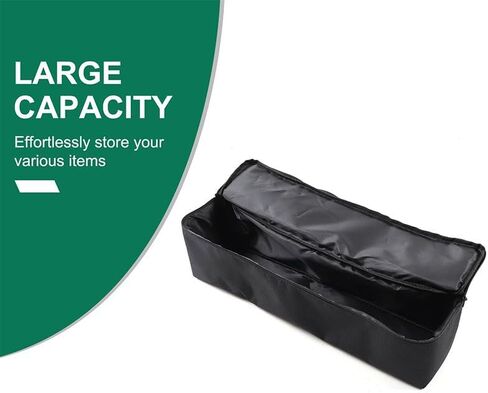 SUV Under Seat Storage Box Tray Organizer Compatible with 2024+ Hummer EV Accessories Hidden Underseat Rear Storage Oxford Cloth Tool Box Organizer Storage Box with Handle (Black) in Saudi Arabia